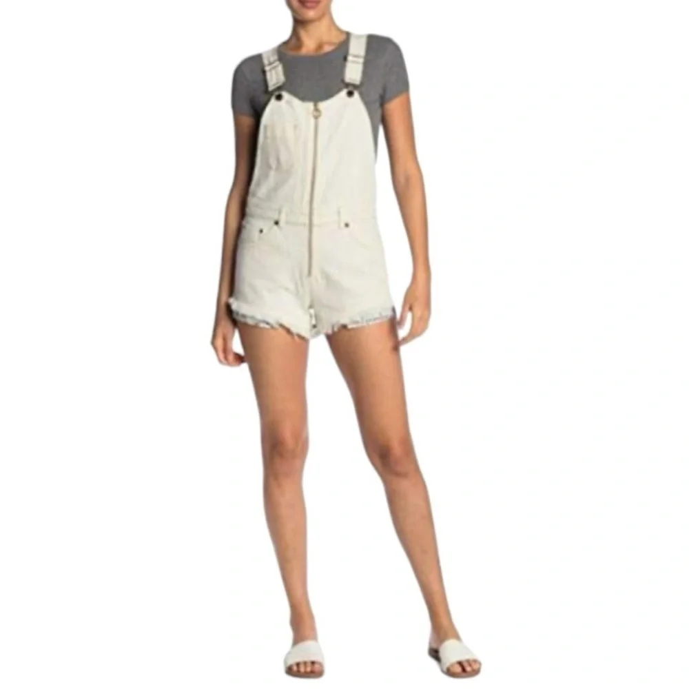 NWT Free People Womens Sunkissed Shortall, Off White